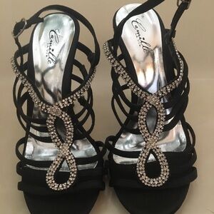Camille la vie rhinestone encrusted heels
